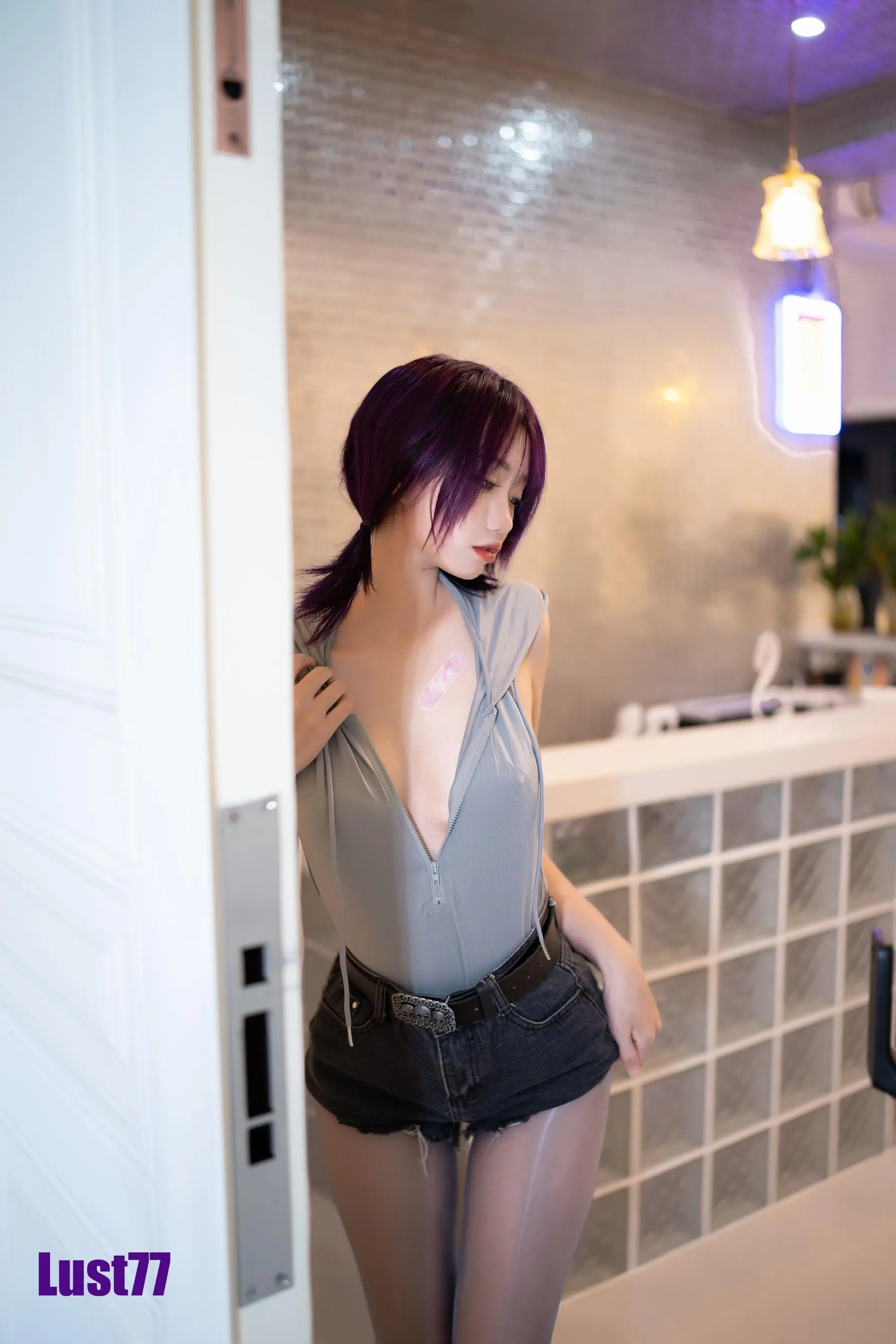 柒柒要乖额 – NO.050 小灰兔 [71P]插图7